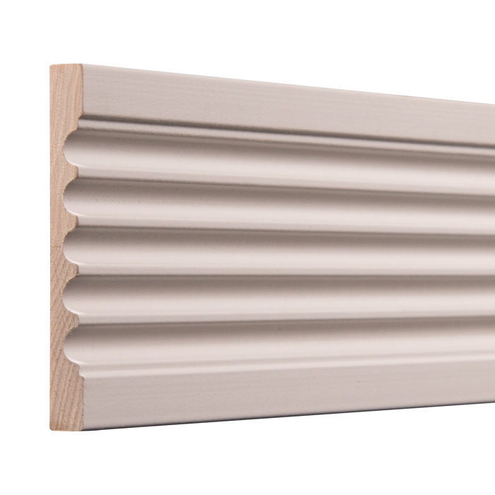 Ornamental Mouldings Hardwood Fluted Door and Window Moulding 4" H x 84